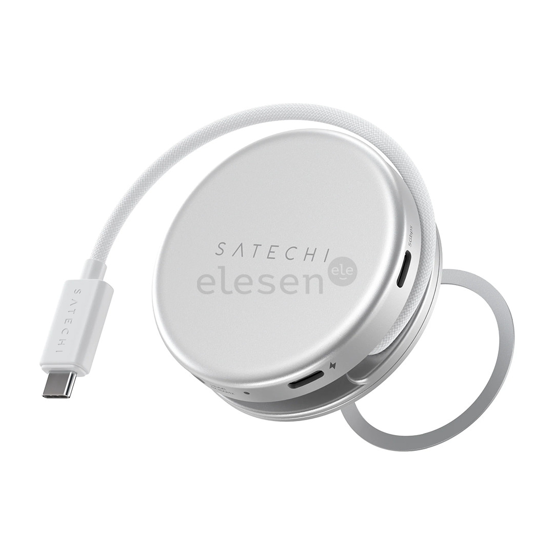 Satechi OntheGo 5-in-1 Multiport Adapter, sidabro spalvos - Adapteris