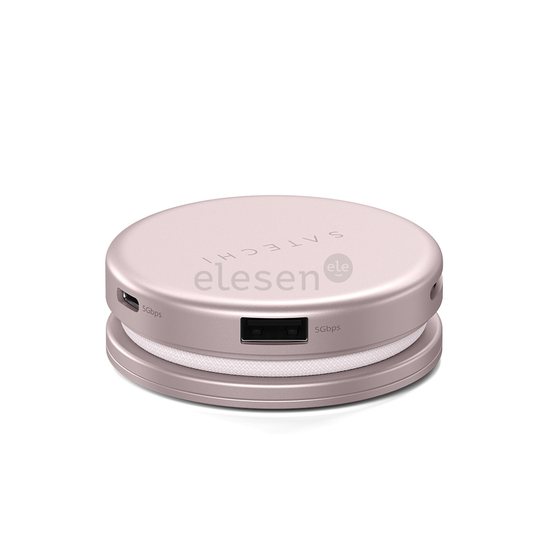 Satechi OntheGo 5-in-1 Multiport Adapter, rožinis - Adapteris