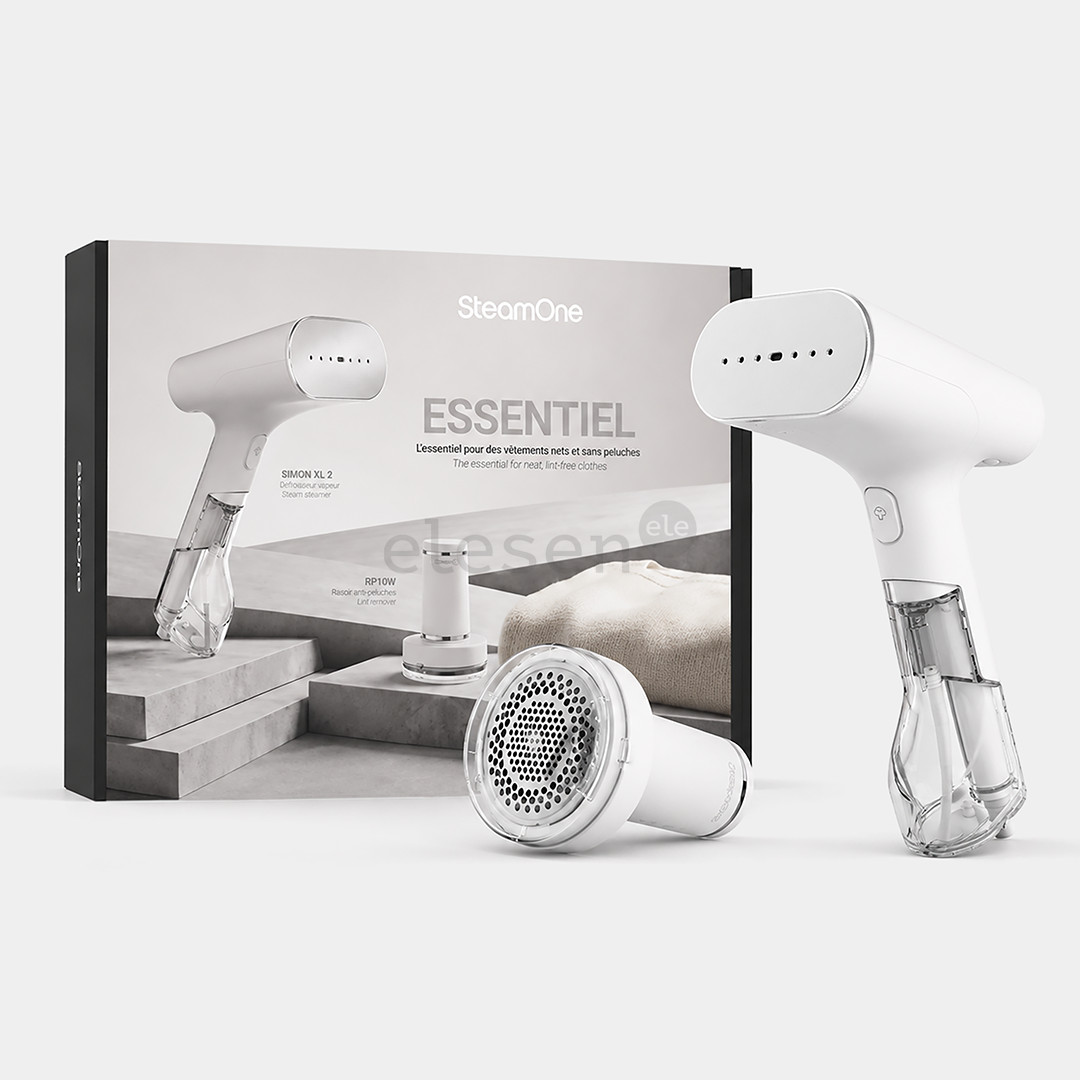 SteamOne Simon XL 2, 2000 W, baltas - Garinis lygintuvas + pūkų rinkiklis