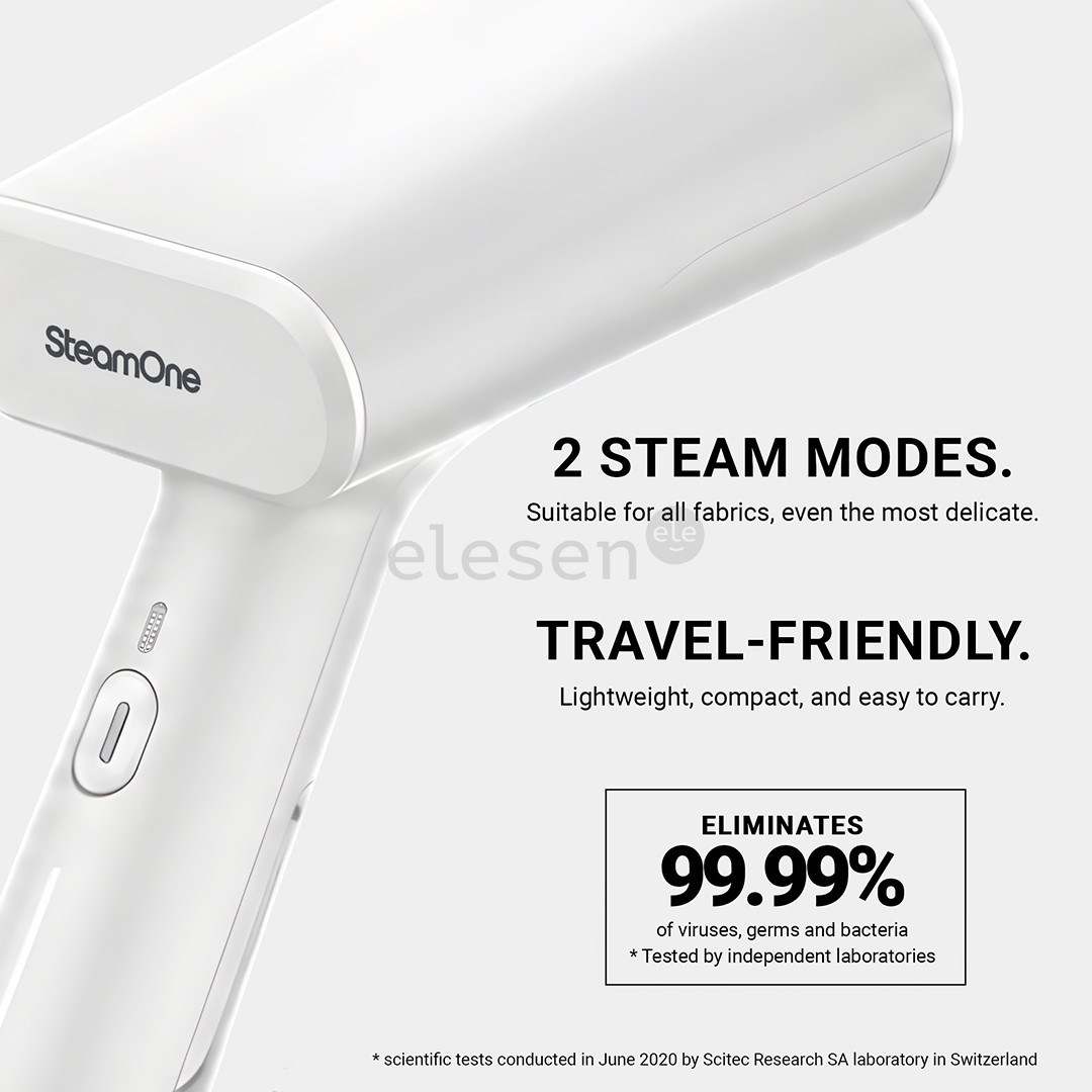 SteamOne Simon XL 2, 2000 W, baltas - Garinis lygintuvas + pūkų rinkiklis