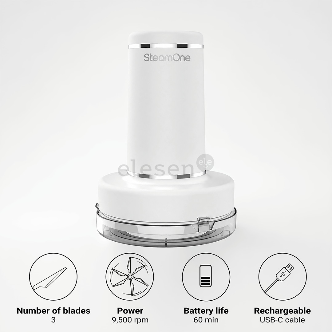 SteamOne Simon XL 2, 2000 W, baltas - Garinis lygintuvas + pūkų rinkiklis