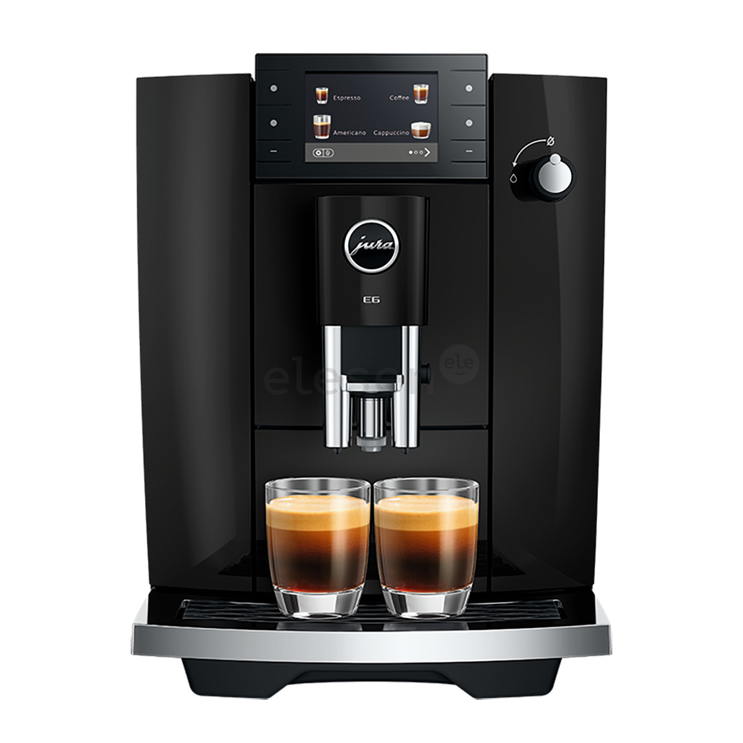 JURA E6 Piano Black (ED), juodas - Kavos aparatas