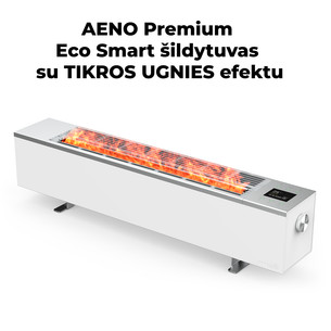 Aeno, 2000 W, white - Premium ECO Smart heater with real fire effect
