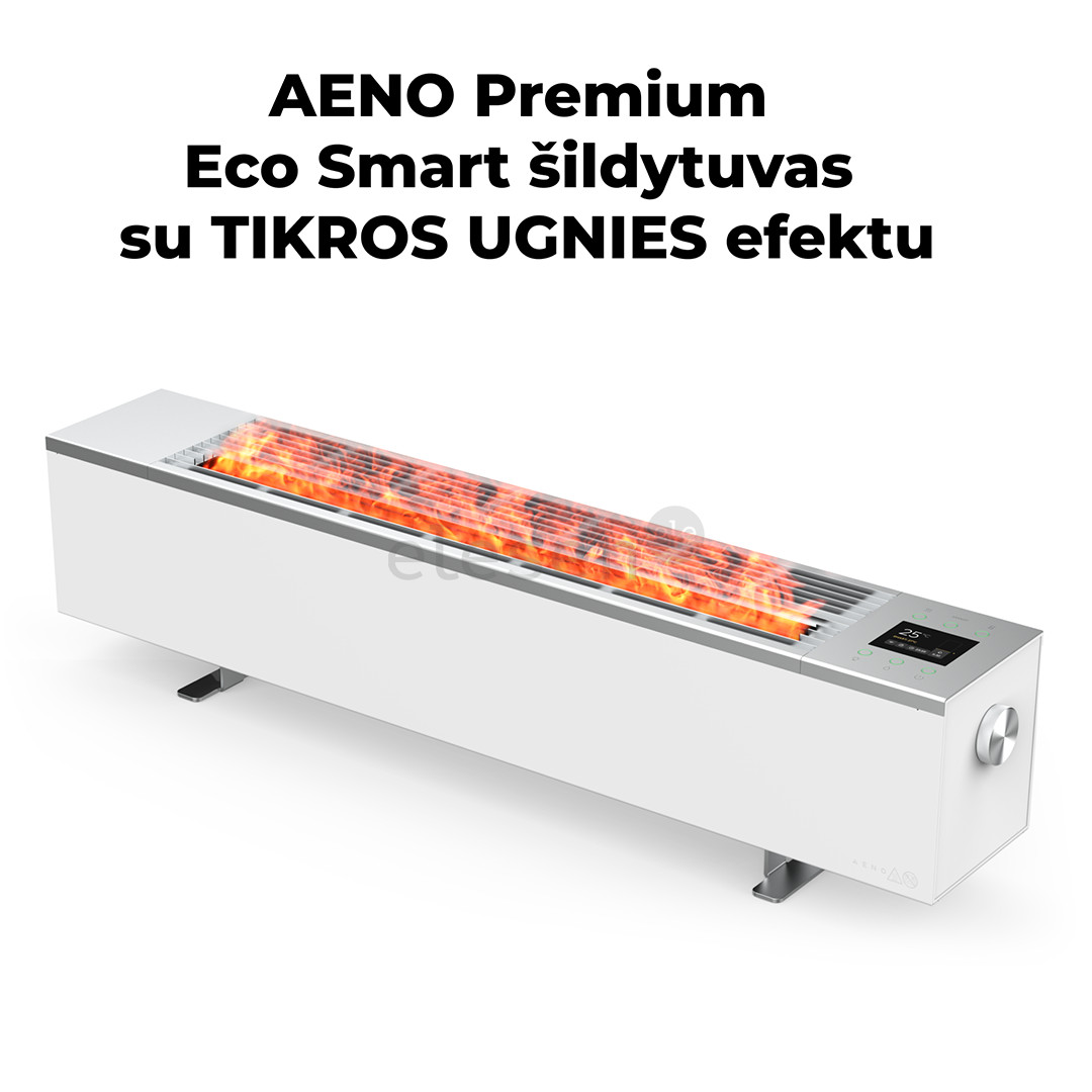 Aeno, 2000 W, white - Premium ECO Smart heater with real fire effect
