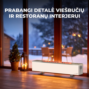 Aeno, 2000 W, white - Premium ECO Smart heater with real fire effect