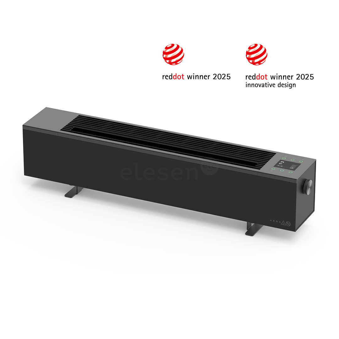 Aeno, 2000 W, juodas - Premium ECO išmanusis šildytuvas su židinio efektu
