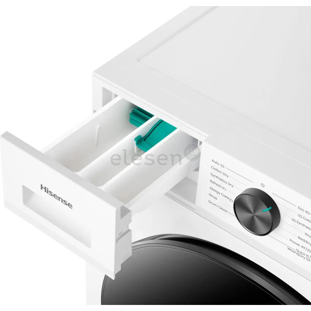 Hisense, 8 kg / 5 kg, gylis 51 cm, 1400 aps./min. - Skalbimo mašina - džiovyklė