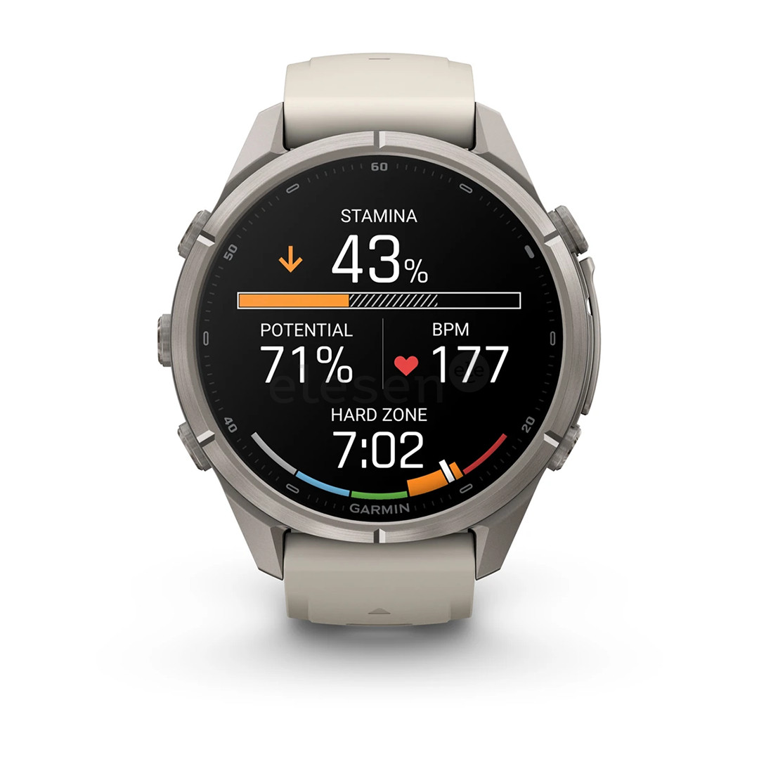 Garmin Fenix 9 Pro, 43 mm, inReach, titanium, fog grey / dark sandstone - Sports watch