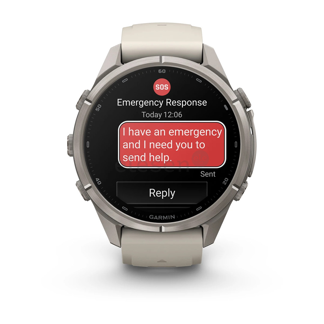 Garmin Fenix 9 Pro, 43 mm, inReach, titanium, fog grey / dark sandstone - Sports watch