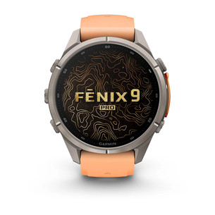 Garmin Fenix 9 Pro, 43 mm, inReach, titanium, shell pink / autumn orange - Sports watch