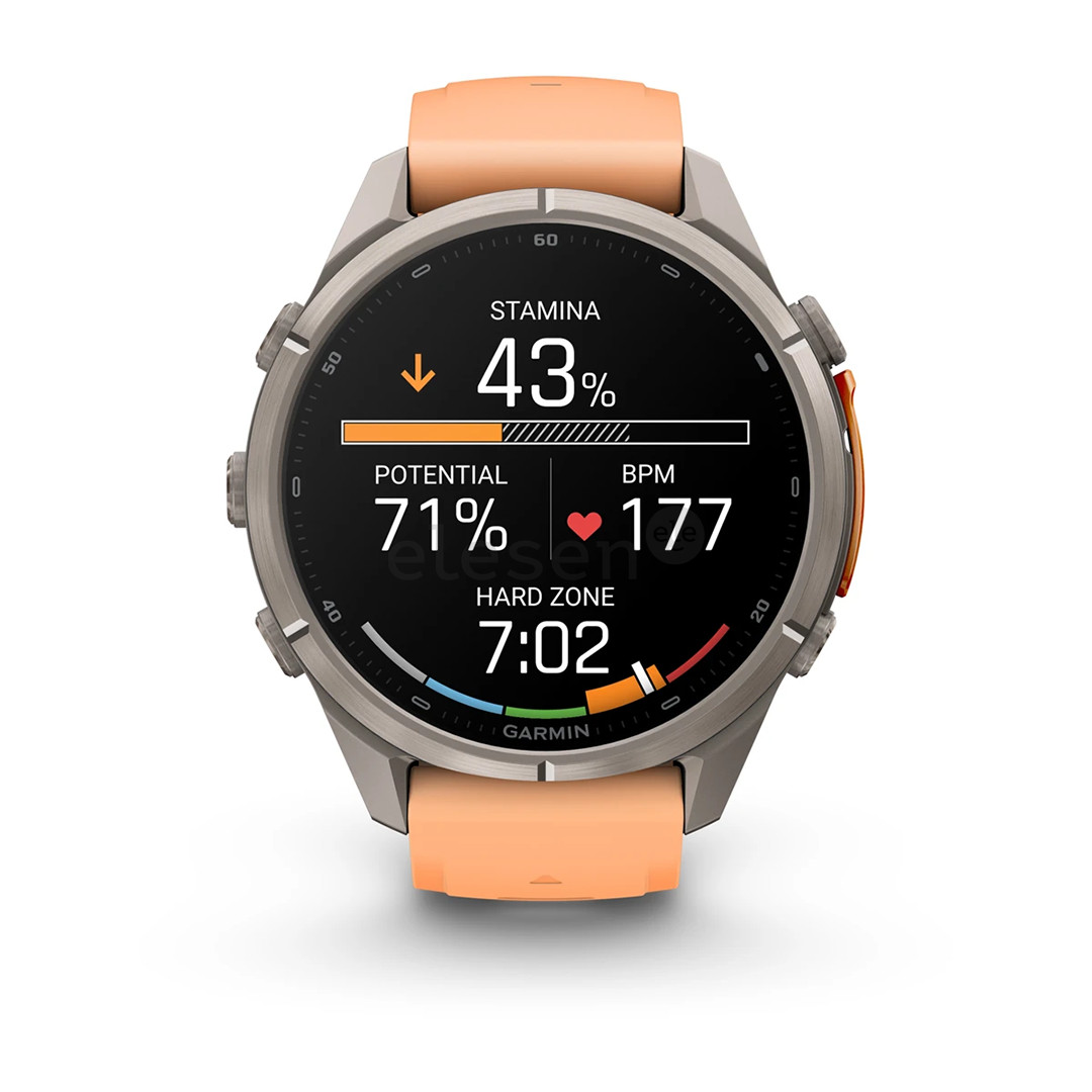 Garmin Fenix 9 Pro, 43 mm, inReach, titanium, shell pink / autumn orange - Sports watch