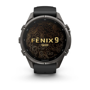 Garmin Fenix 9 Pro, 43 mm, inReach, black titanium, black / pebble grey - Sports watch