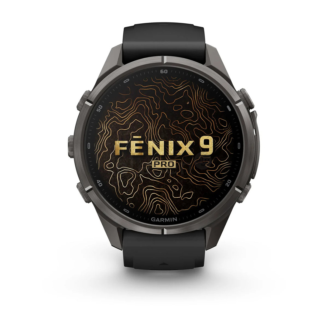 Garmin Fenix 9 Pro, 43 mm, inReach, black titanium, black / pebble grey - Sports watch