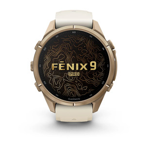 Garmin Fenix 9 Pro, 43 mm, inReach, gold titanium, cream / french grey - Sports watch