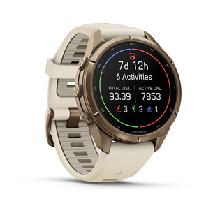 Garmin Fenix 9 Pro, 43 mm, inReach, gold titanium, cream / french grey - Sports watch