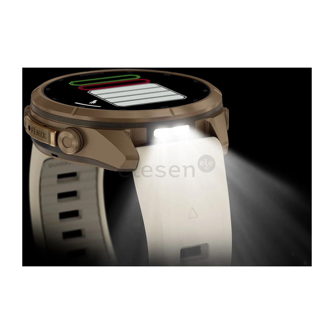 Garmin Fenix 9 Pro, 43 mm, inReach, gold titanium, cream / french grey - Sports watch