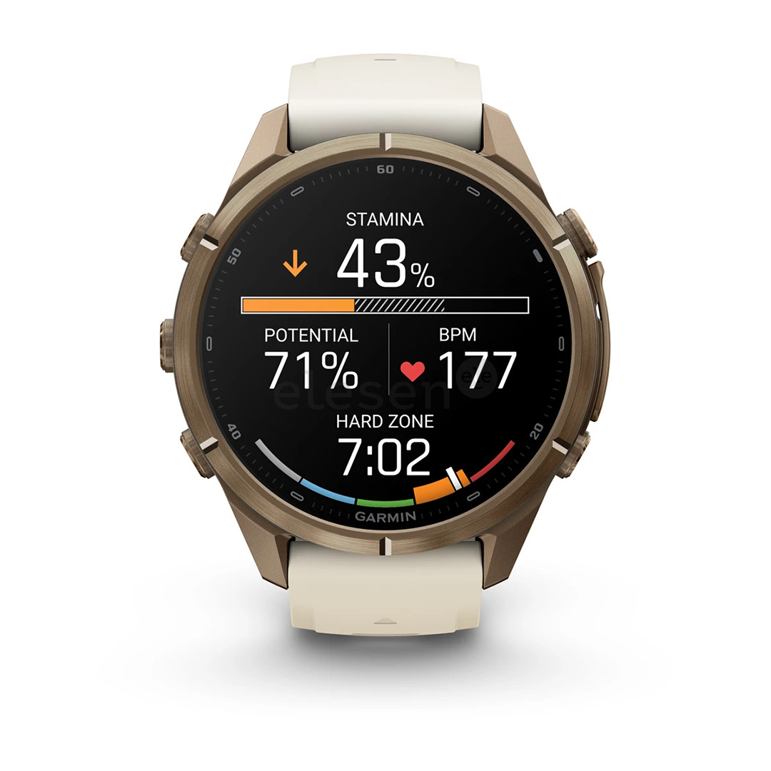 Garmin Fenix 9 Pro, 43 mm, inReach, gold titanium, cream / french grey - Sports watch