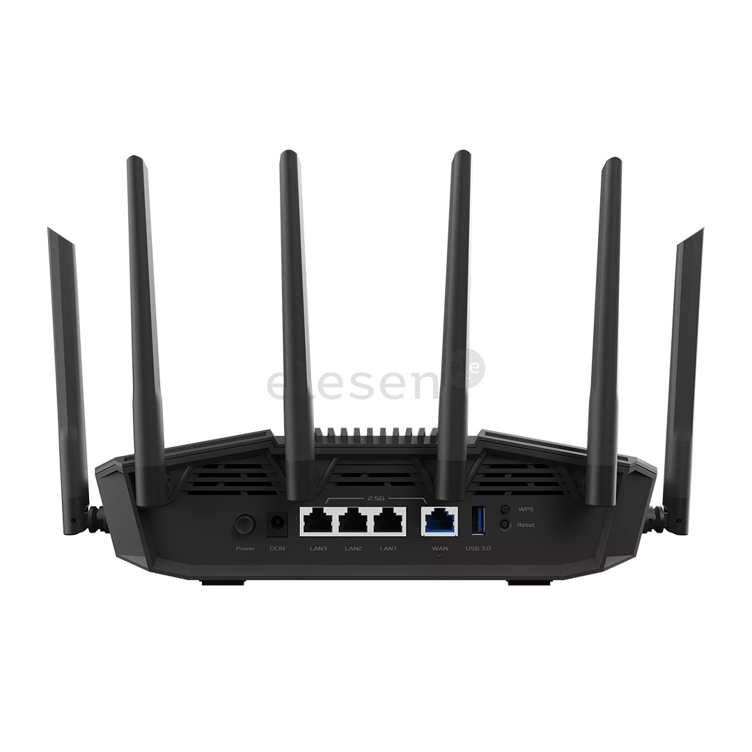 ASUS RT-BE90U (BE9400), Wi-Fi 7, juodas - WiFi maršrutizatorius