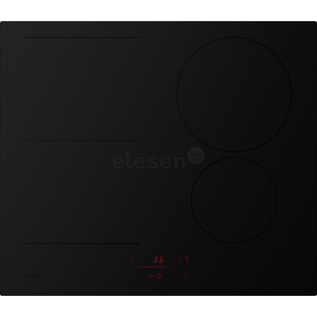 Asko, frameless, width 60 cm, black - Built-in induction hob