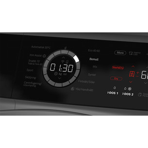 Bosch, Series 8, i-Dos, 10.5 kg/6 kg, depth 62.2 cm, 1400 rpm, grey - Washer-dryer combo