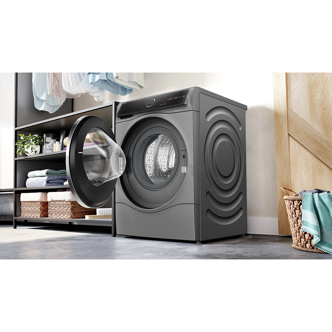 Bosch, Series 8, i-Dos, 10.5 kg/6 kg, depth 62.2 cm, 1400 rpm, grey - Washer-dryer combo