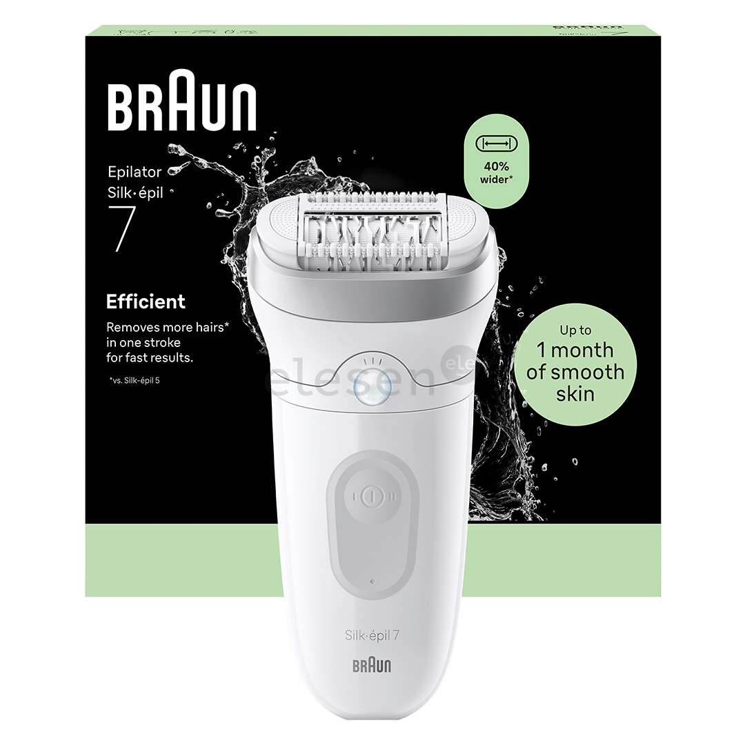 Braun Silk epil 7, Wet & Dry, baltas/pilkas - Epiliatorius