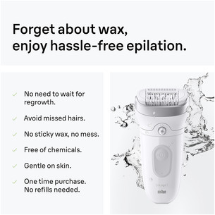 Braun Silk epil 7, Wet & Dry, baltas/pilkas - Epiliatorius