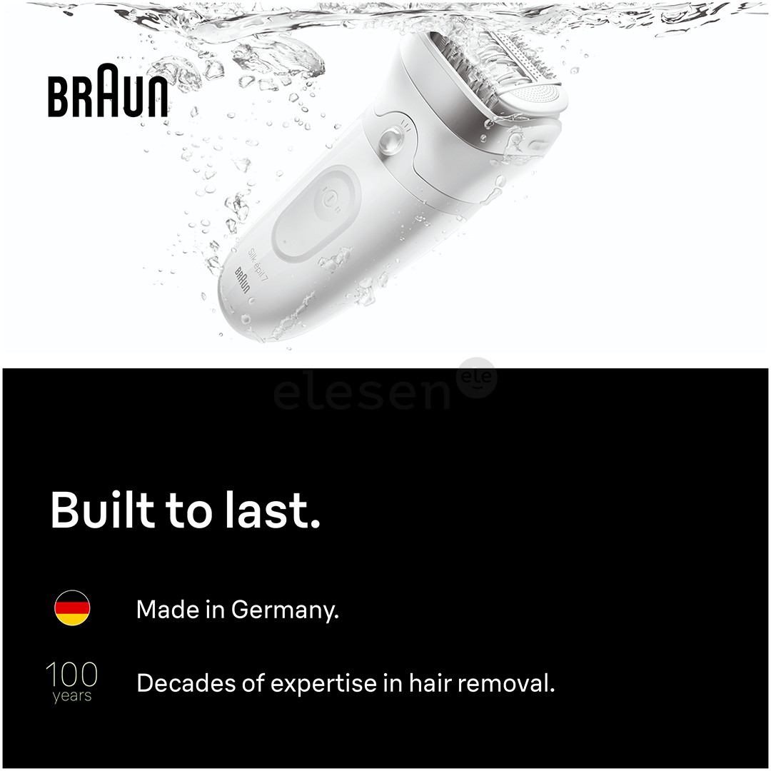 Braun Silk epil 7, Wet & Dry, baltas/pilkas - Epiliatorius