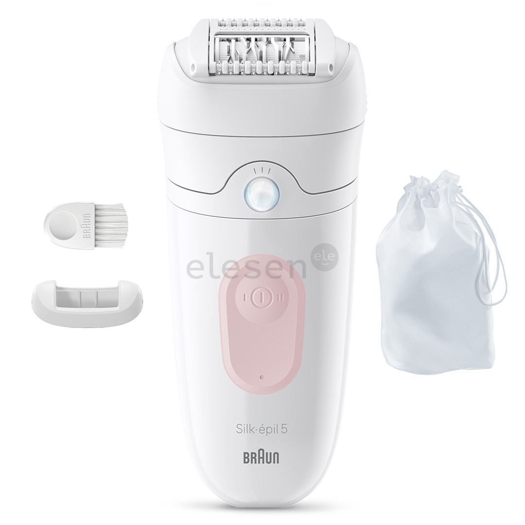 Braun Silk epil 5, Wet & Dry, baltas/rožinis - Epiliatorius