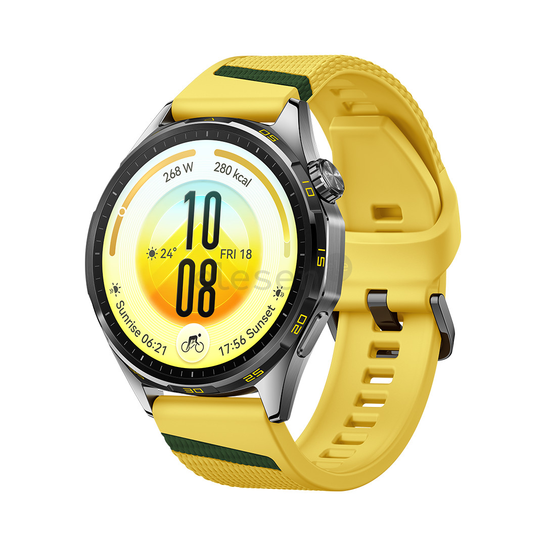 Huawei Watch GT7, 46 mm, nerūdijančio plieno/geltonas - Išmanusis laikrodis