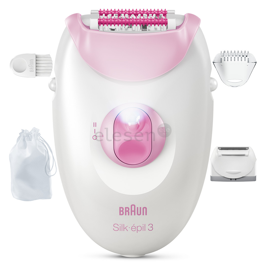 Braun Silk epil 3, baltas/rožinis - Epiliatorius