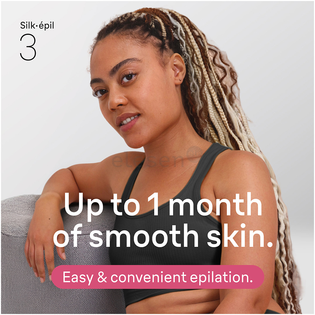 Braun Silk epil 3, baltas/rožinis - Epiliatorius