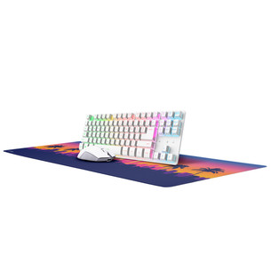 Trust GXT 882 3-in-1 Miami, TKL, US, XXL mousepad, white - Wireless desktop