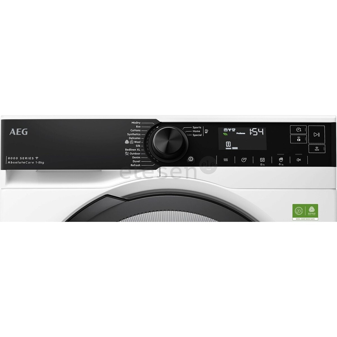 AEG 8000 Seeria AbsoluteCare, 8 kg, gylis 63,6 cm - Džiovyklė