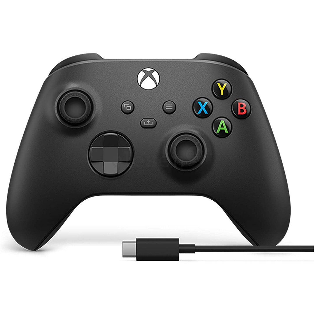 Microsoft Xbox Wireless Controller + USB-C Cable, Xbox One / Series X/S, juodas - Žaidimų pultelis