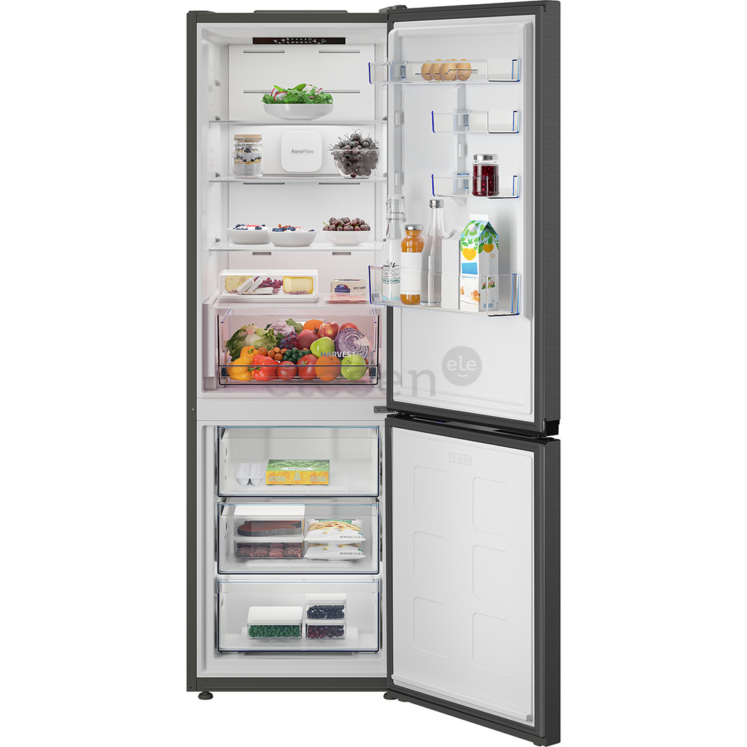 Beko, NoFrost, 370 L, aukštis 187 cm, tamsaus nerūdijančio plieno - Šaldytuvas