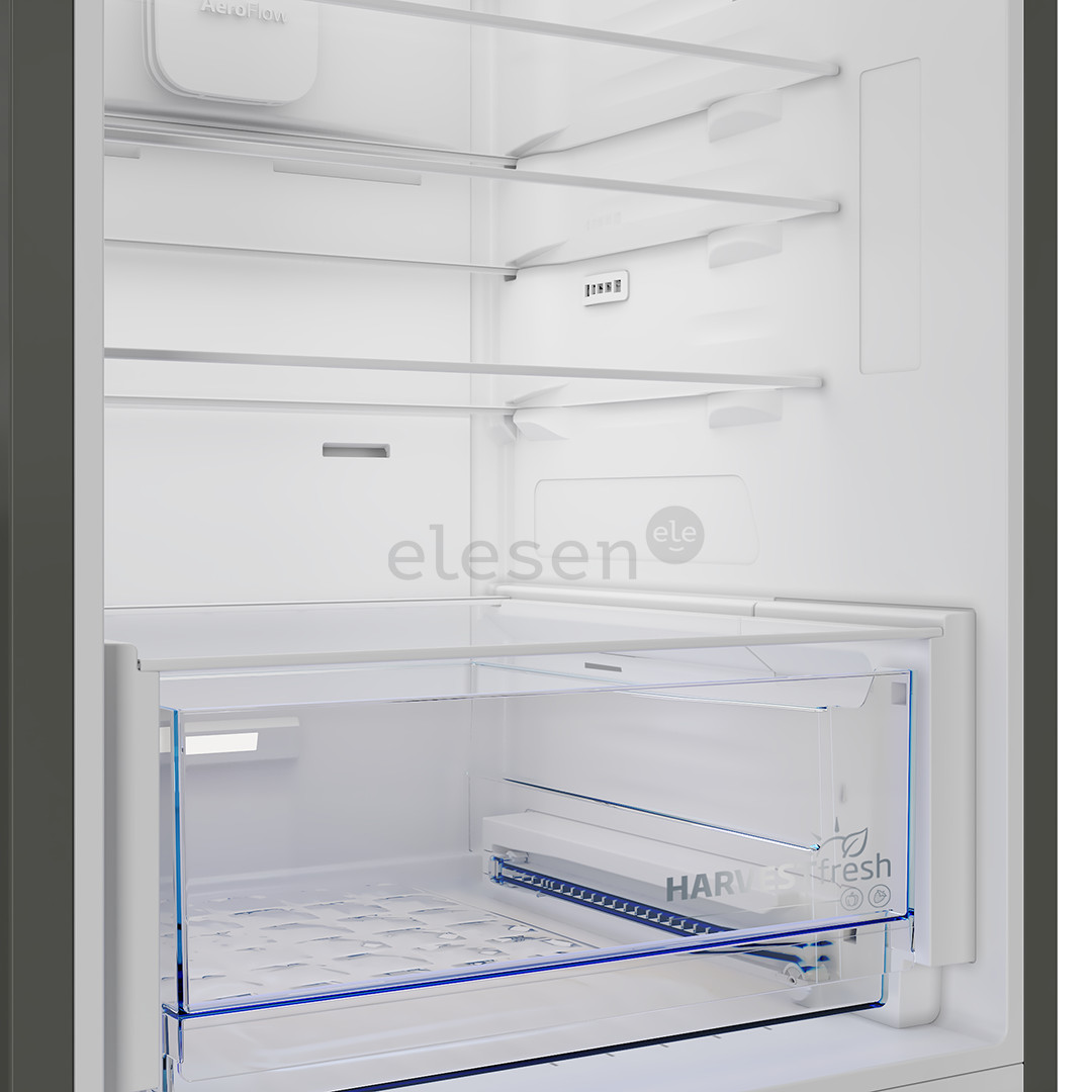 Beko, NoFrost, 370 L, aukštis 187 cm, tamsaus nerūdijančio plieno - Šaldytuvas