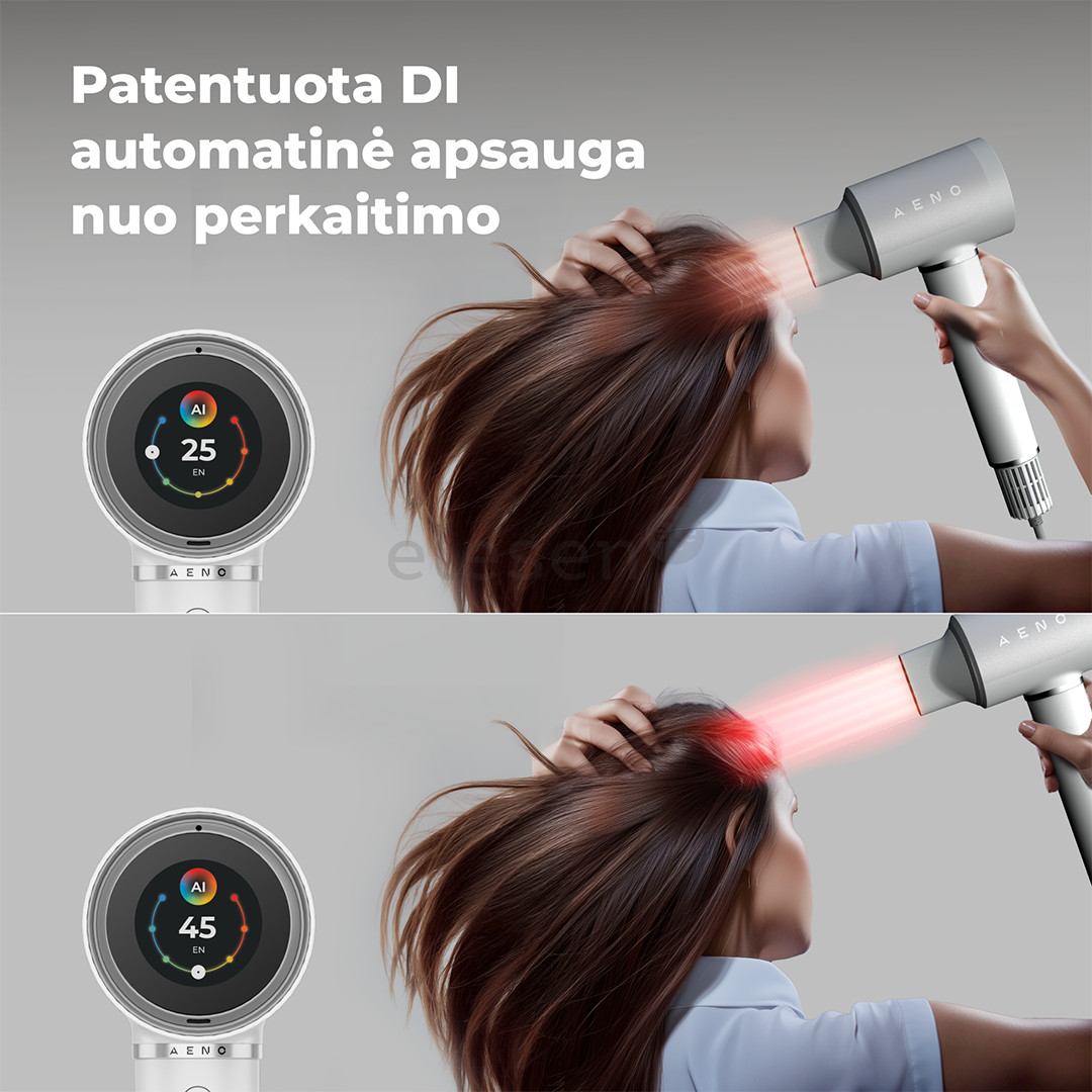 Aeno HD5W AI ProDryer, 1500 W, white - Hair dryer