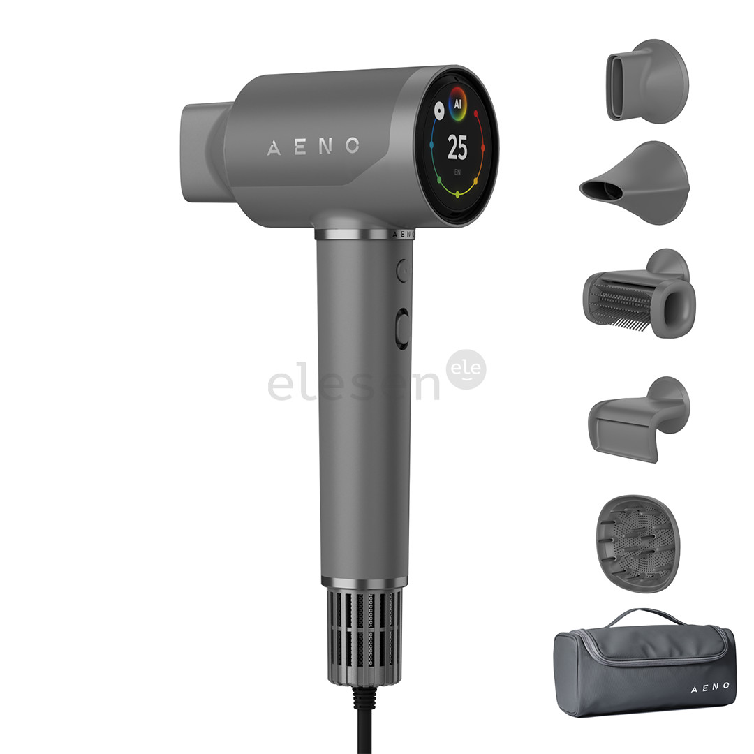 Aeno HD5G AI ProDryer, 1500 W, pilkas - Plaukų džiovintuvas