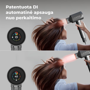 Aeno HD5G AI ProDryer, 1500 W, pilkas - Plaukų džiovintuvas
