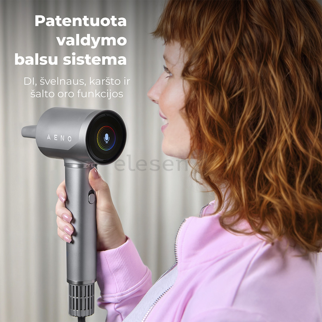 Aeno HD5G AI ProDryer, 1500 W, pilkas - Plaukų džiovintuvas