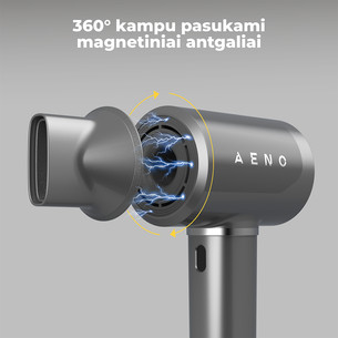 Aeno HD5G AI ProDryer, 1500 W, pilkas - Plaukų džiovintuvas