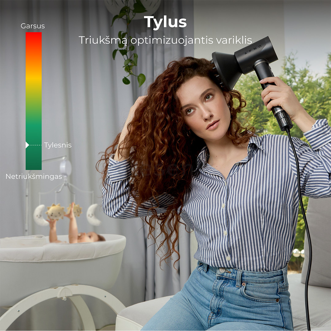 Aeno HD5B AI ProDryer, 1500 W, black - Hair dryer