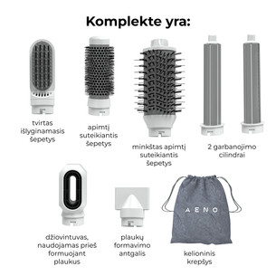 Aeno HS1, 1200 W, white - Hair styler & dryer