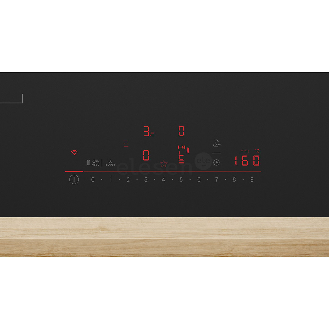 Bosch, Series 6, frameless, width 80.2 cm, black - Built-in induction hob