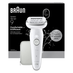 Braun Silk épil 9, Wet & Dry, baltas - Epiliatorius SES9000
