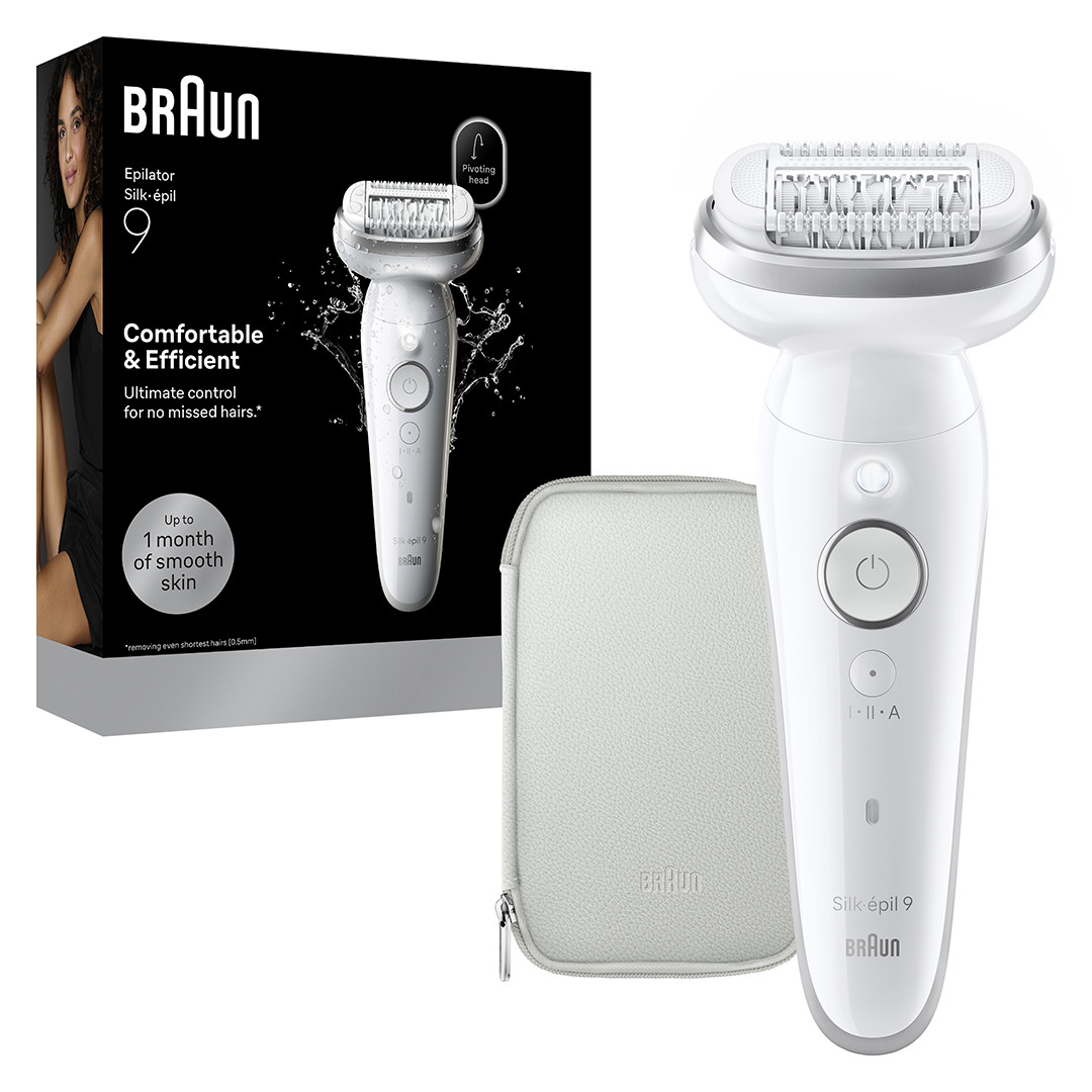 Braun Silk épil 9, Wet & Dry, baltas - Epiliatorius