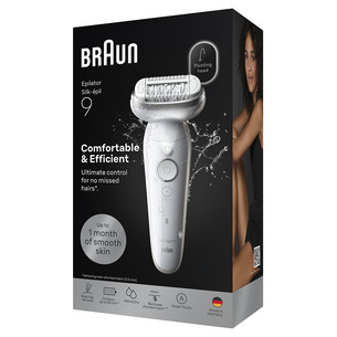 Braun Silk épil 9, Wet & Dry, baltas - Epiliatorius