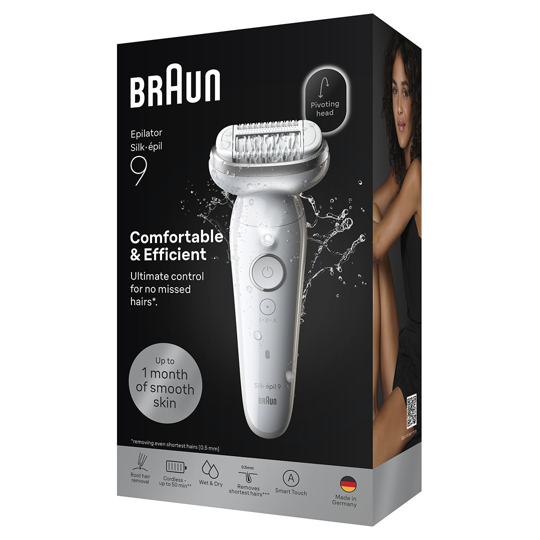Braun Silk épil 9, Wet & Dry, baltas - Epiliatorius