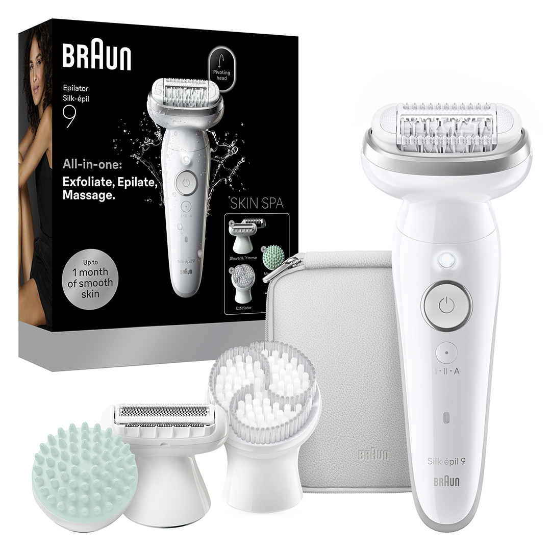 Braun Silk épil 9, Wet & Dry, baltas - Epiliatorius